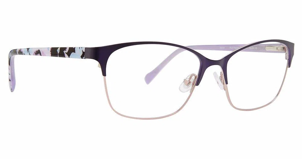 Vera Bradley VBSharon Eyeglasses - Plum Pansies - view 5